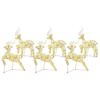 LED Reindeer with 180 LEDs 6 Pcs Gold PET