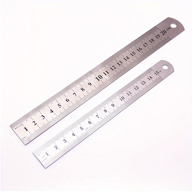 Double-Sided Stainless Steel Rulers Measuring 5.91inch, 7.87inch, and 11.81inch