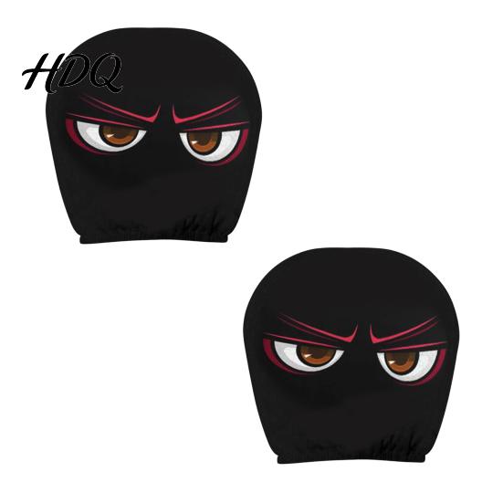 Headrest Cover for SUV Funny Car Covers Spooky Pattern Seat Polyester Protector Protector Universal Breathable Stretchy Interior Accessories