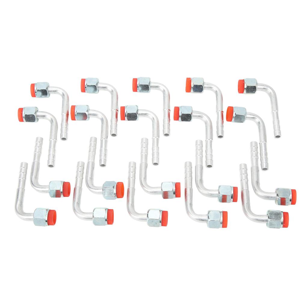 20 Pcs Barb Fitting Elbow Nut 90 Degree O Ring Female Air Conditioner Pipe Connector Adapter Joint