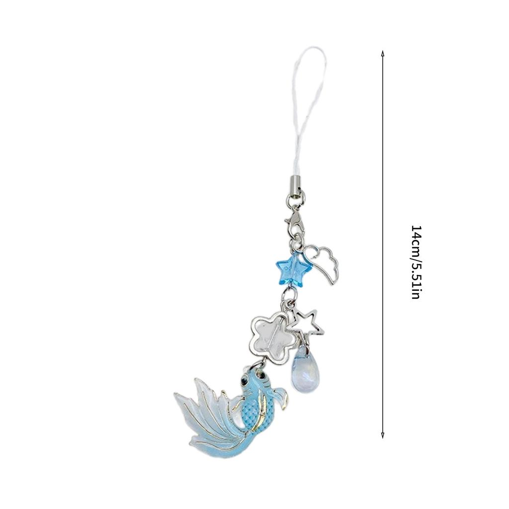 Unique Star Keychain Winged Bag Pendant Phone Charm Unique Keyring Chain Decoration for Fashion Forward Individual