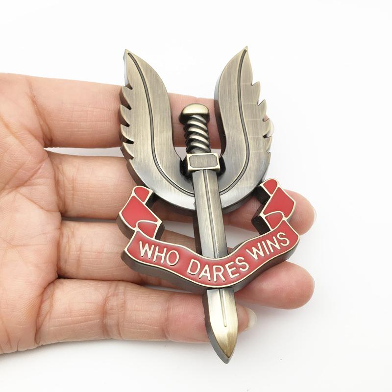 Car Styling Sticker British Army Air Service Who Dares Wins Emblem Badge Decals Automobiles Motorcycle Accessories