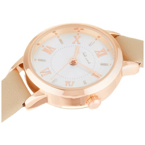 Fieldwork Analog Patre Watch, Pink Gold with Leather Strap, JN002-2, Women's, Gray