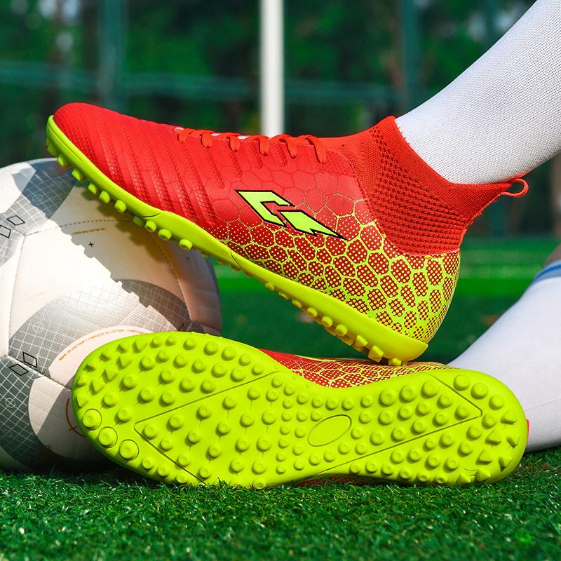 Unisex High Top Elastic Sock Mouth Soccer Shoes Outdoor Nail Sports Soccer Boots Large Size Youth Sports Kids Soccer Boots