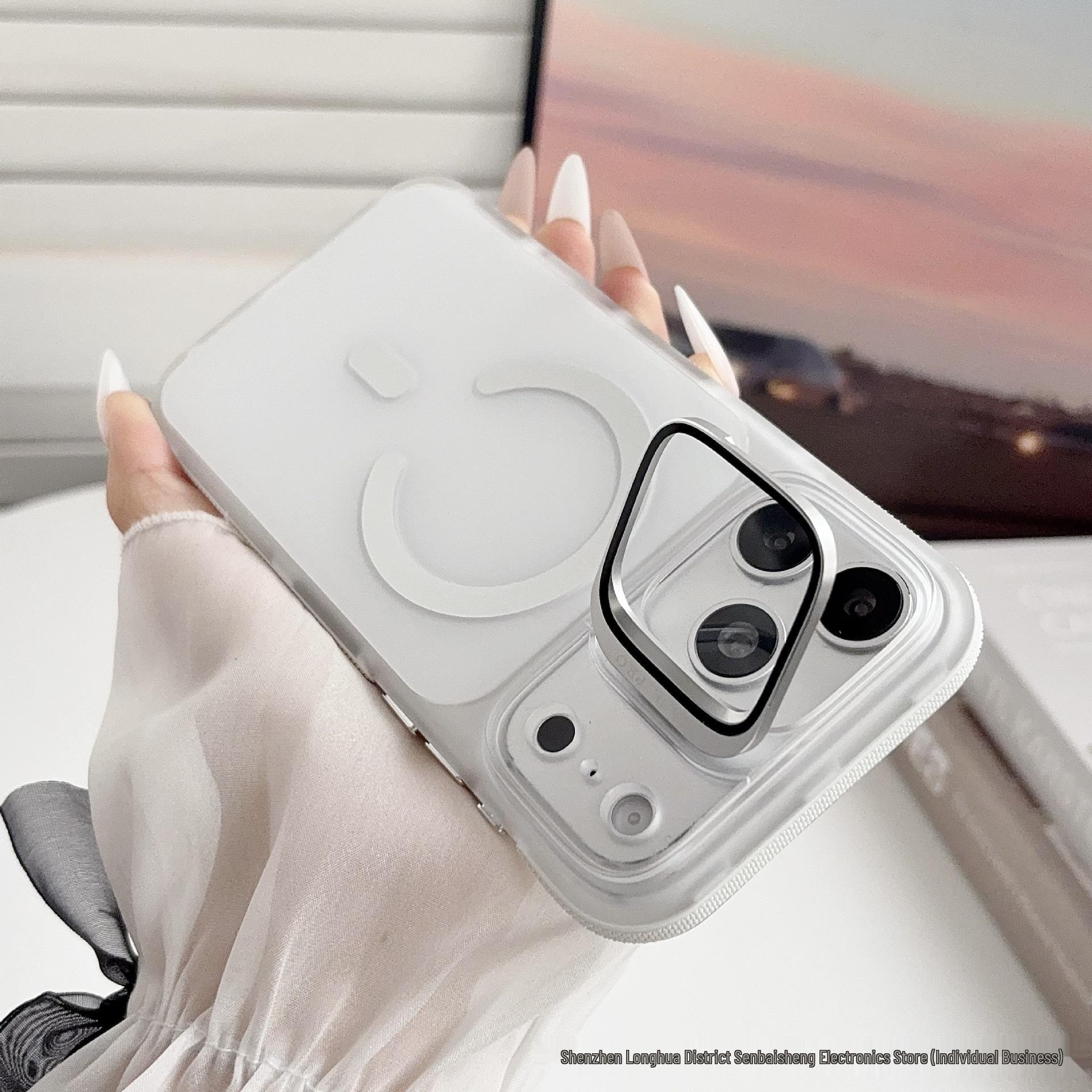 

iPhone 17 Pro Max Magnetic Case with Glass Lens Holder and Non-Slip Apple 16 Cover 17 Pro Max