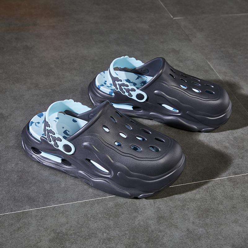 Fashion Men's Trendy Thick Soled Sandals Outdoor Slippers Men Garden Shoes Comfortable Men Summer Casual Shoes Half Drag Beach Sandals
