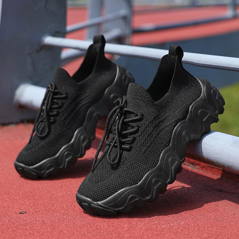 Modne Damskie Sneakersy Siateczkowe Oddychające Platforma Wszechstronne Do Biegania Lekkie Sznurowane Treningowe Letnie Casualowe Wulkanizowane Buty