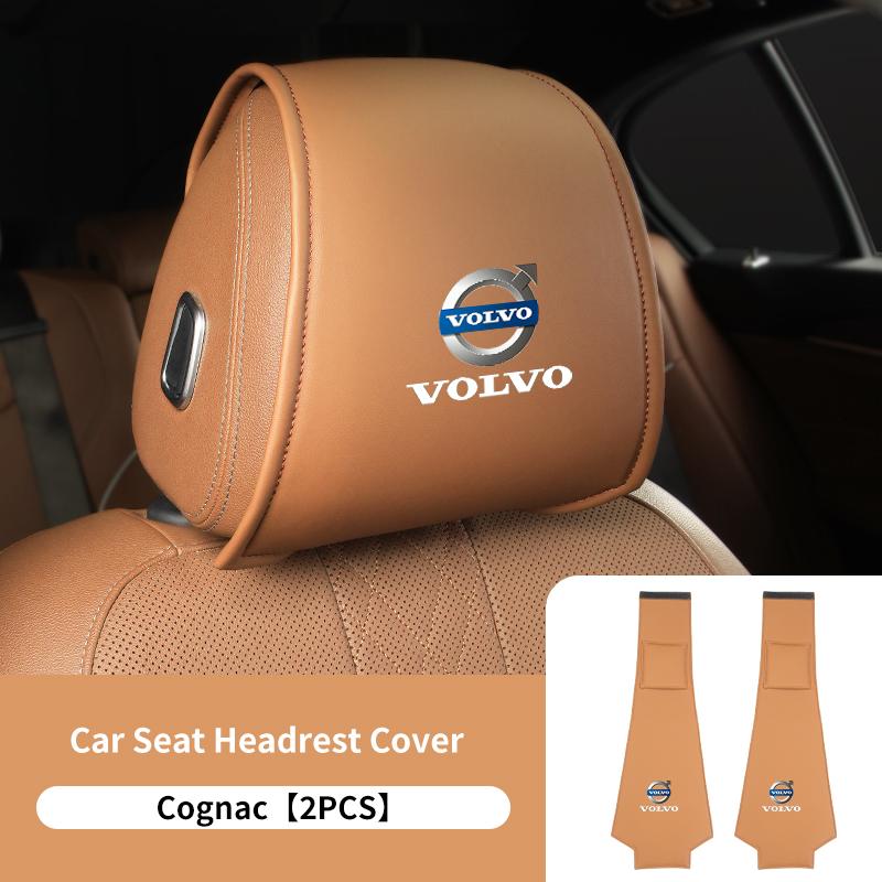 Copertura per Poggiatesta Sedile Auto in Pelle Anti-sporco Protezione Cuscino per Collo Per Volvo C70 S60 S80 S90 V40 V50 V60 V90 XC40 XC60 XC70 XC90