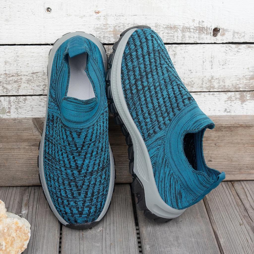 Fashion Women Sneakers 2025 New Flat Large Size Sneakers Women Casual Mesh Round Top Shoes Cushion Color Matching Breathable Loafers