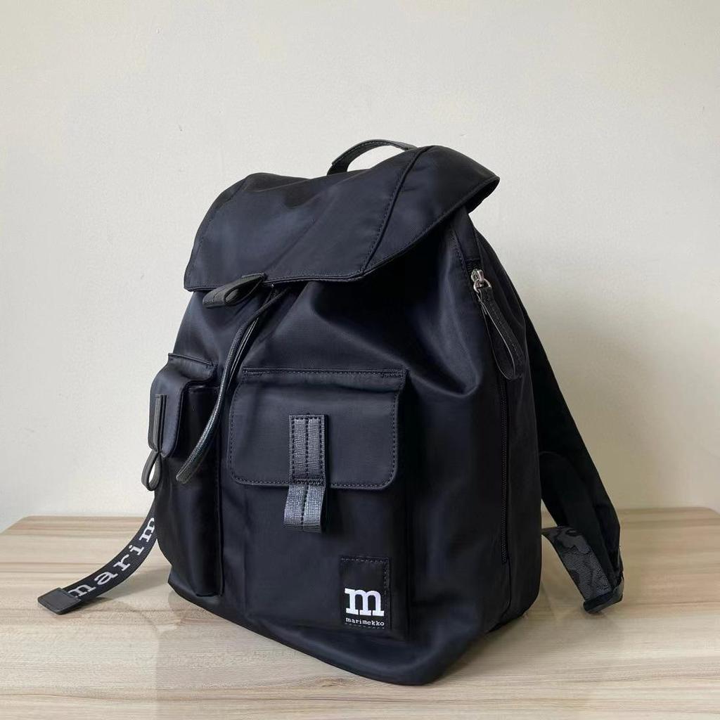 Nordic Niche Marimekko Women's Black Casual Commuter Backpack for Laptop