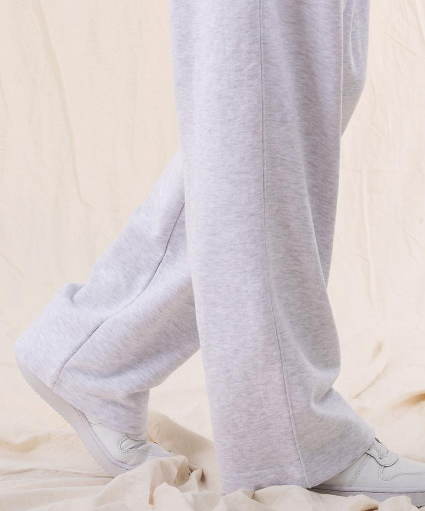 Ellamo Wide One-Pleat Sweatpants [Melange]