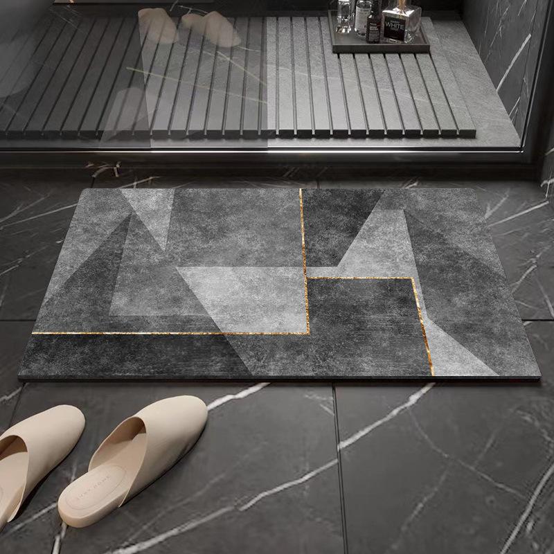 Bathroom Simple Household Non-slip Absorbent Dirt-resistant Diatom Mud Floor Mat Toilet Floor Mat