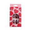 3D Heart Glitter Valentine's Day Almond Nails