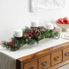 Christmas Rattan Candlesticks, Table And Fireplace Decorations