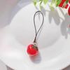 Red Strawberry Tomato Keychain Resin Fruit Charm Cute Pendant for Phone Case/Bag Ideal Birthday Gift for Women And Girls