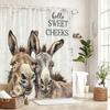 Vintage & Cute Themed Polyester Bathtub Curtain - Creative Printed Shower Curtain for Bathroom Decor