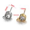 100 Stück/20 Stück Edelstahl Strass Ohrstecker Goldfarben Ohrstecker mit Ösenringen DIY Ohrringe Schmuckherstellung Zubehör