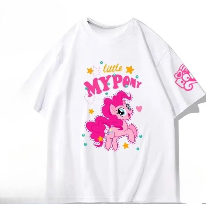 2026 Summer New Little Pony Shortsleeved Tshirt New Summer Product Animerelated Accessories Versatile Halfsleeved Top