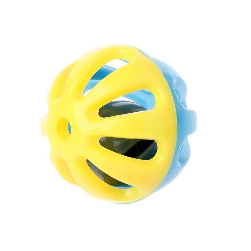 10 Stück Haustier Katzen Spielzeugball mit Glöckchen Haustier Interaktiver Ball Spielzeug Bunte Hohlkugeln Spielzeug für Hund Hamster Chinchillas
