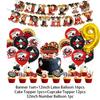 Casino Poker Chips Theme Birthday Party Decorations Playing Cards Money Golden Glitters Red Curtain BalloonS Cake Topper Banner