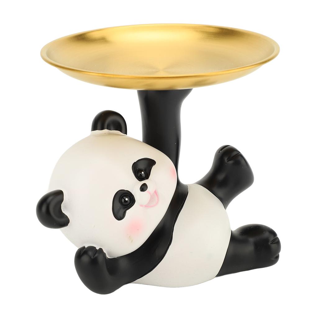 Resin Statue Decorative Tray Cute Animal Figurine Decor Entryway Table Key Holder for Bedroom