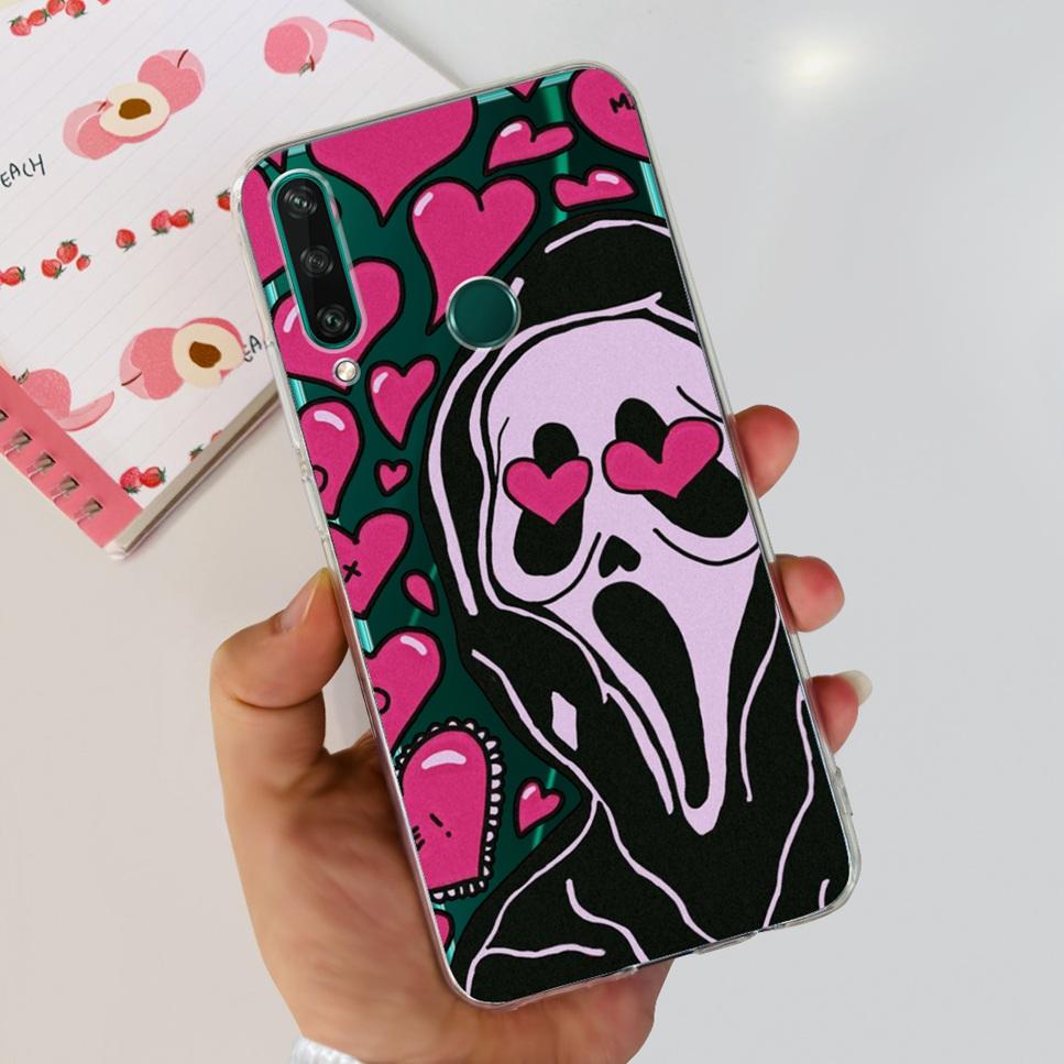 New Case For Huawei Y6p MED-LX9 Luxury Flower Love TPU Soft Silicone Back Cover For Huawei Y6p Y6P 2020 Bumper Phone Case Funda