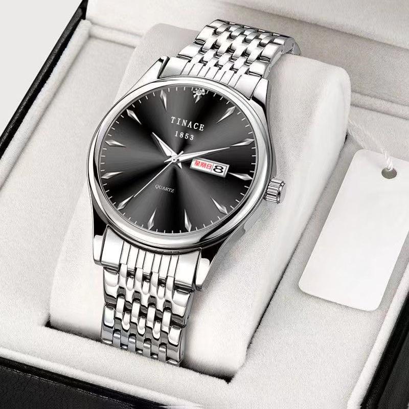 Reloj de Movimiento Automático Nuevo Luminiscente Resistente al Agua Reloj Calendario para Hombre Cuarzo Coreano No Mecánico