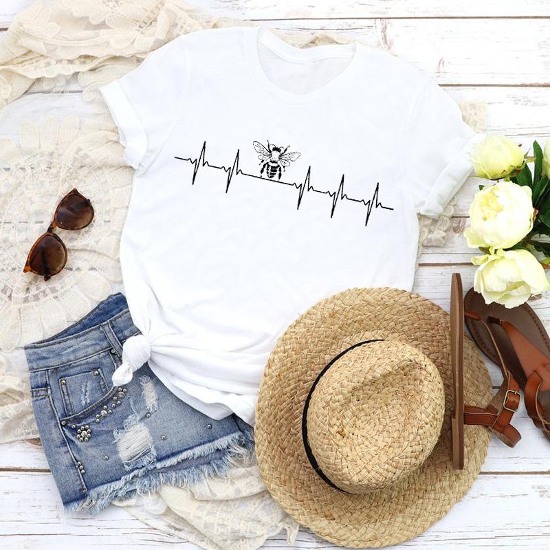 Fashion Women T-Shirts Graphic Baseball Basketball Heartbeat Tops Femme Tshirt Harajuku Summer O-Neck Casual Tee Ladies Clothing