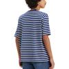 Коллекция Levis Skateboarding FW24 Полосатая Удобная Футболка с Коротким Рукавом Мужские Топы Синий Белый A1005-0027