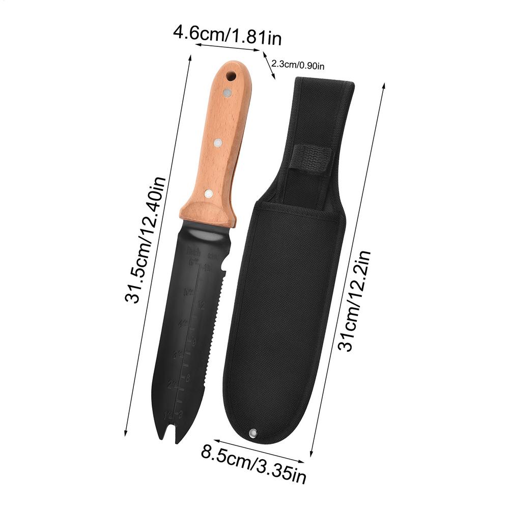 

Stainless Steel Garden Shovel Ergonomic Digging Tool with Storage Bag for Planting Weeding Yard Patio Balcony Camping