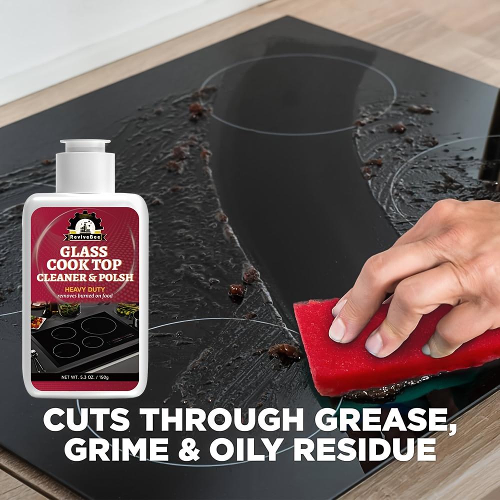 Stovetop Cleaning Paste 1 Pc for Removing Grease Oil Stains and Burnt Food Residue from Stoves and Burners Kitchen Cleaner