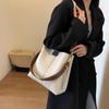 Women's 2025 Retro Large Capacity Bucket Bag - Wide Strap Crossbody, Single Shoulder, Tote Handbag