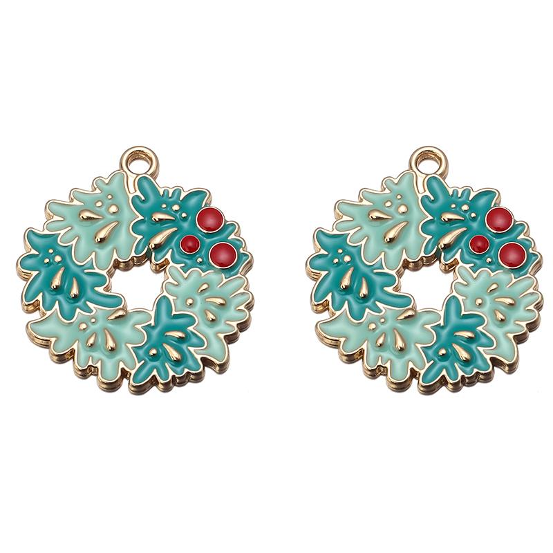 6Pcs Alloy Drop Oil Necklace Pendant Mushroom Tree Flower Shaped Charm Pendant For DIY Exquisite Earrings Accessories Wholesale