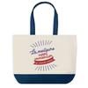 Tote Bag - PLANETEE - Blue Bottom Shopping Bag 'Best In the World' - Blue - Cotton - 40x45 Cm