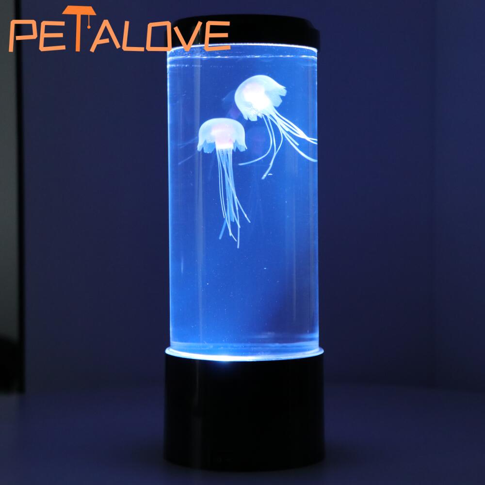 Jellyfish Lava Lamp Aquarium Ocean Night Lights 7Colors LED Jellyfish Mood Lights With For Home Bedroom Desktop Decoration Gift