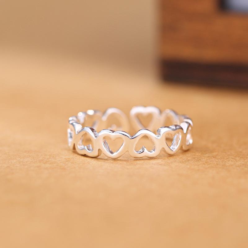 Ring Women's Simple Trend Star Electrocardiogram Love Ring Fashion Irregular Temperament Ins Accessories