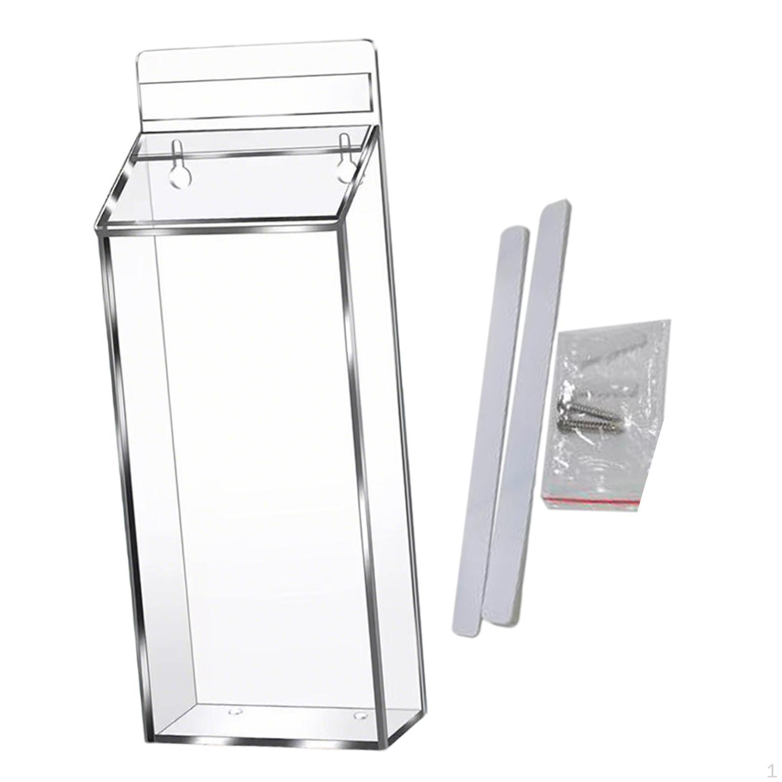 

Outdoor Brochure Holder Acrylic Advertising Display Box Wall Mount Waterproof Lid Pamphlet Document чистый