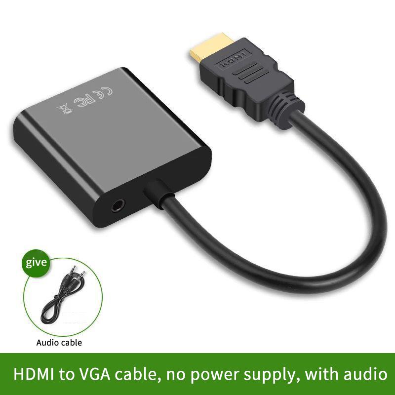 Hd 1080P Hdmi To Vga Cable Converter With Audio Power Supply Hdmi Male To Vga Female Converter Adapter For Tablet Laptop Pc Tv