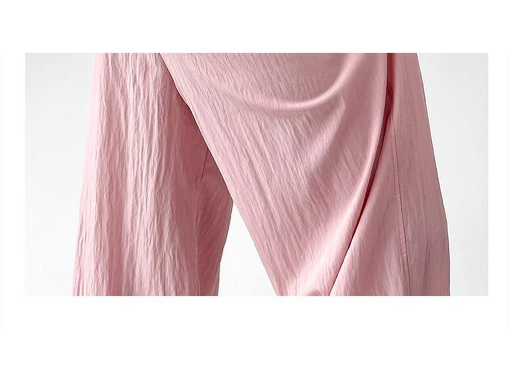 Yamamoto Women's Summer 2025 High Waist Slimming Ice Silk Wide-Leg Pants