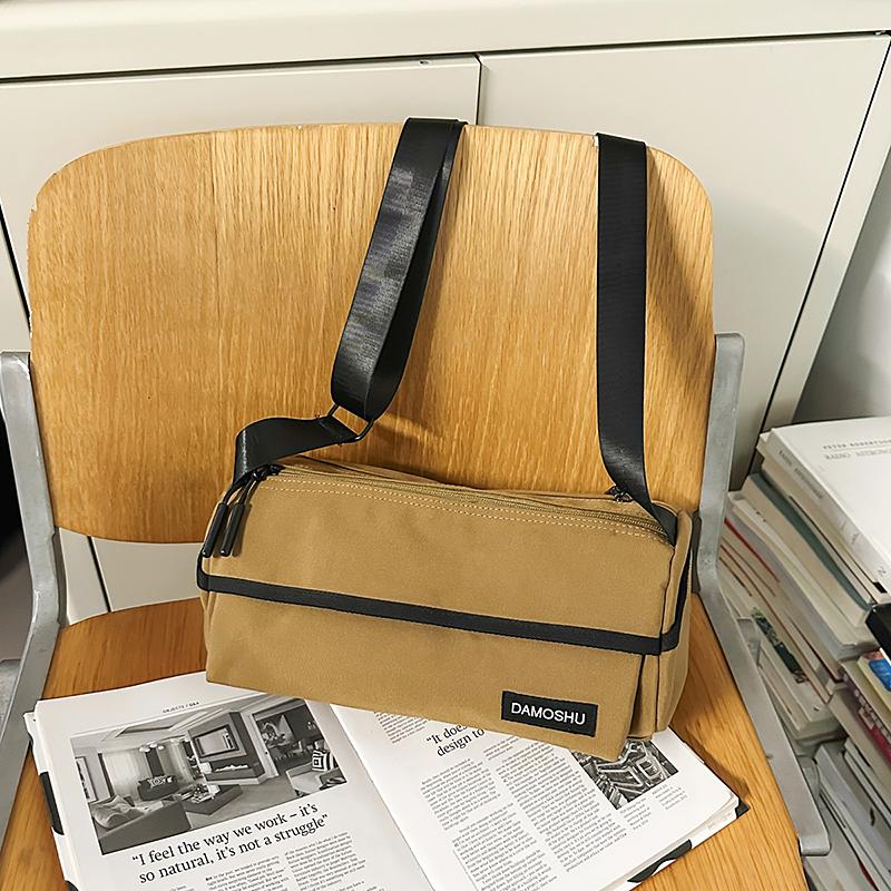 Nylon Solid Color Crossbody Bag Travel Sports Fitness Shoulder Bag