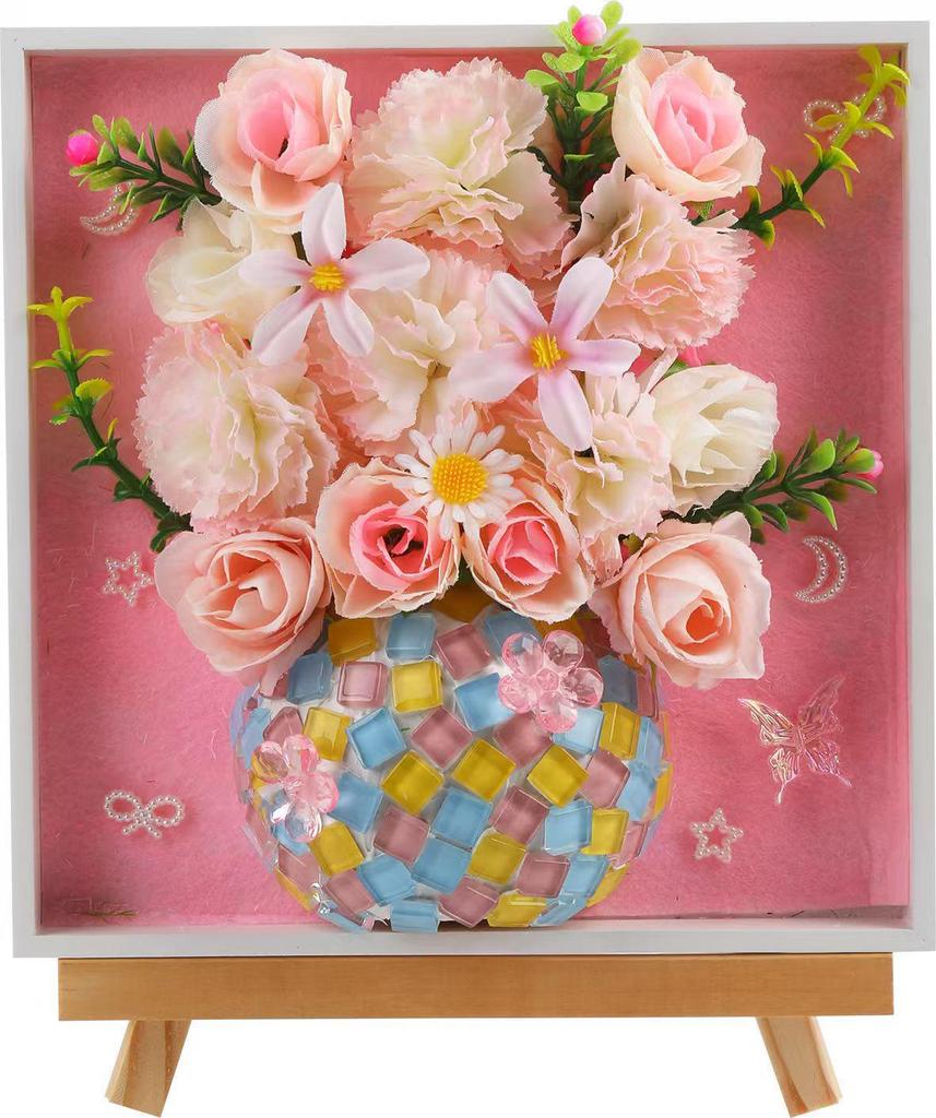Children's 3D Mosaic Vase DIY Kit - Team Activity & Mother's Day Gift