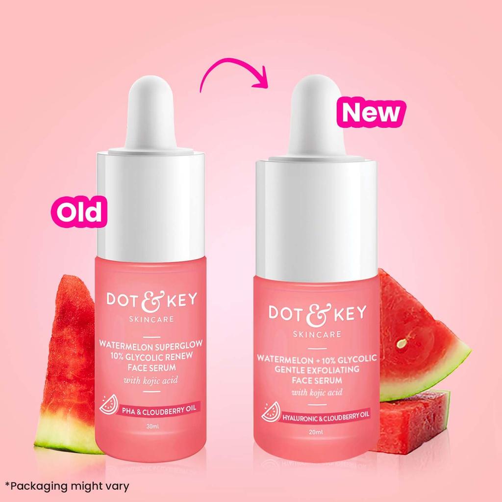 Dot & Key Watermelon 10% Glycolic Face Serum 30ml Pack of 1 | Targets Pigmentation, Dark Spots & Uneven Skin