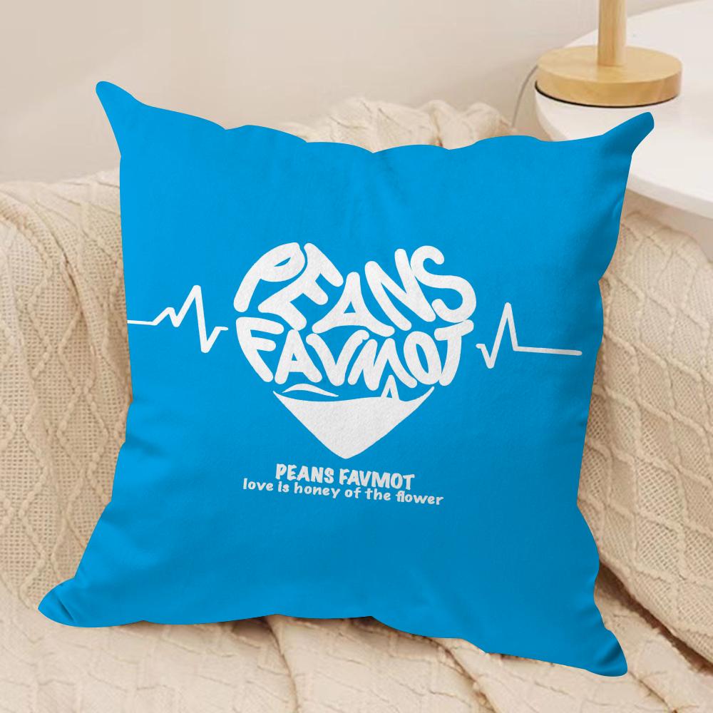 Creative Love Letters Cushion Cover Silky Short Plush DoubleSided Printed Pillow Case for Sofa All Seasons Home Decor Gift