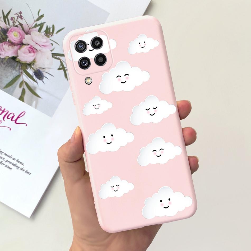 Für Samsung Galaxy M22 F22 Hülle Samsung M22 F22 4G SM-M225F E225F Mode Mond Design Weiches Silikon Schutzhülle Handyhüllen