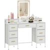 Multi Storage Elegant Dressing Table With Led Mirror White