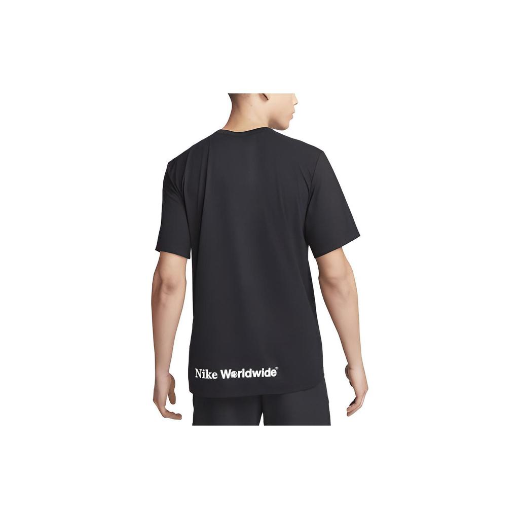 Nike Dri Fit UV Hyverse Logo Print Crew Neck T-Shirt Men Tops Black DV9843-010