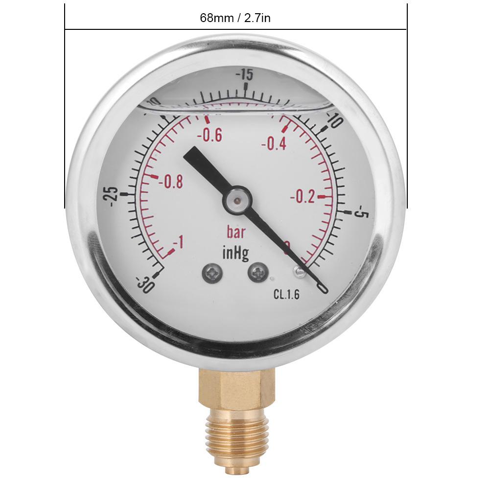 TS PGGZ604 0bar 1 4BSP Y60 Radial Oil Filled Vacuum Pressure Gauge for Petroleum Metallurgy