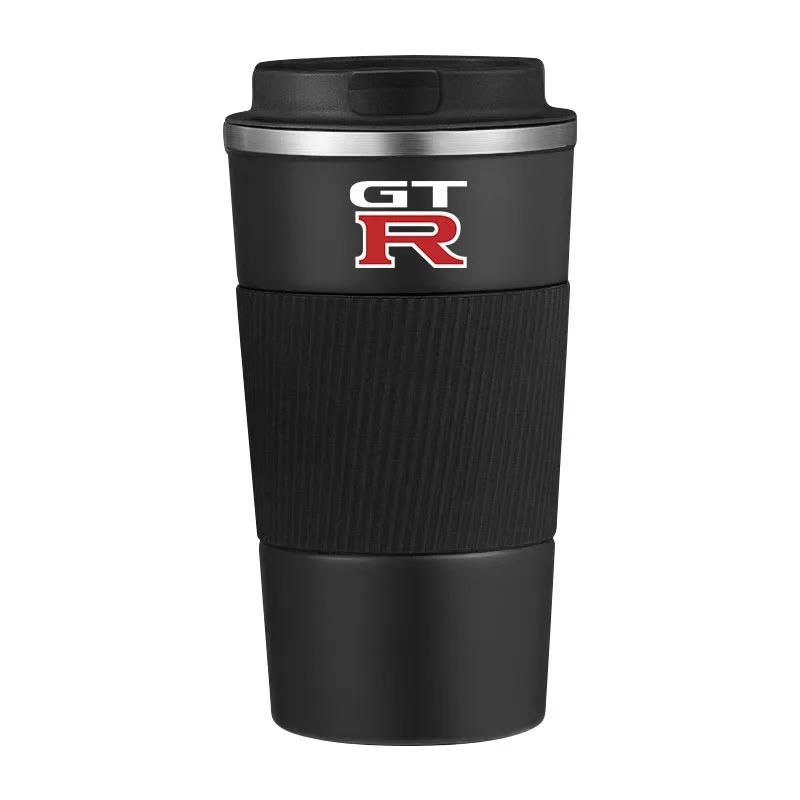 CHLFZY1 Stainless Steel Coffee Thermos Mug Car Vacuum Flask Travel Thermal Cup For Nismo Nissan Emblem R34 X-trail Wheel Center Caps