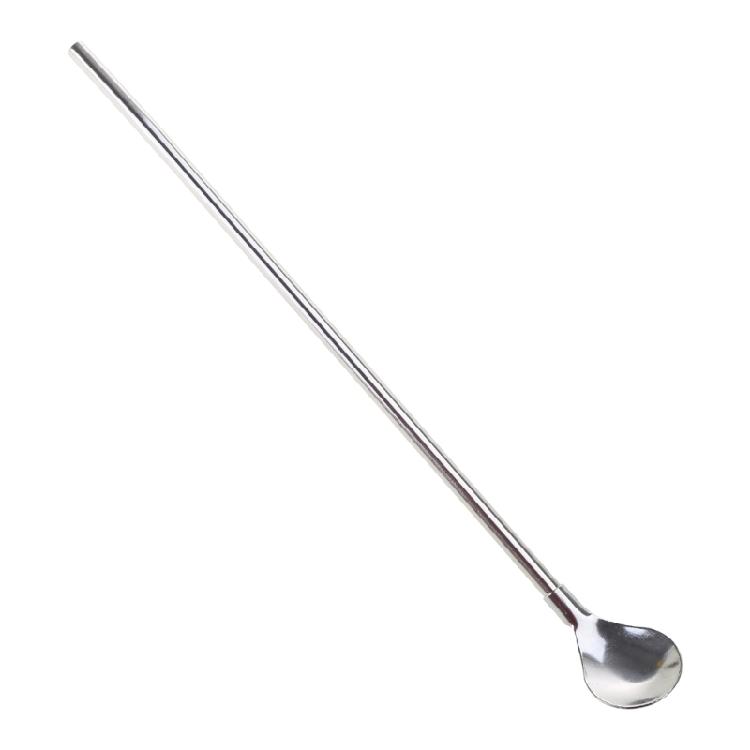 Stainless Steel Material Reusable Spoon Straw for Milkshake Smoothies Floats 1