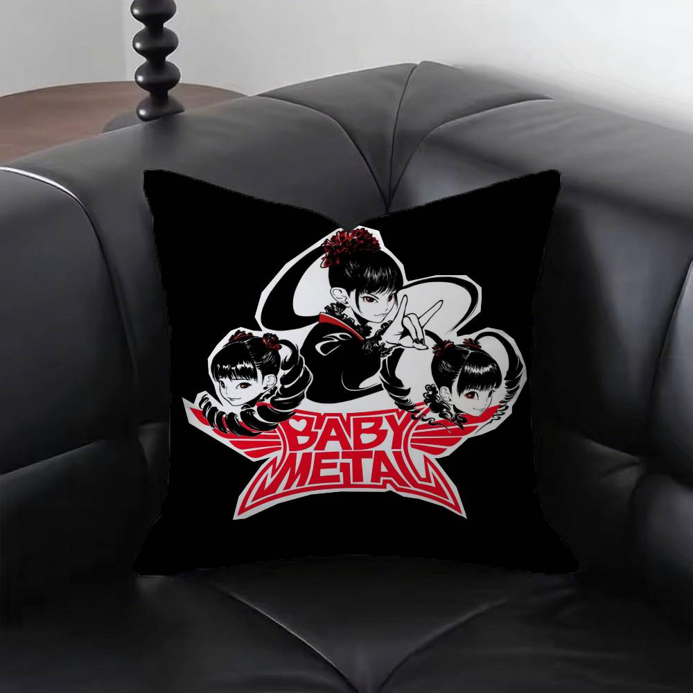 

Cute Babymetal Japanese Rock Pillow Case Fashion Square Pillowcase Bedroom Sofa Room Ins Decoration Leisure 40x40cm16x16in